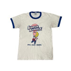 Vintage Super Bubble Gum Ringer T Shirt Men’s M Farley’s And Sathers Candy Co